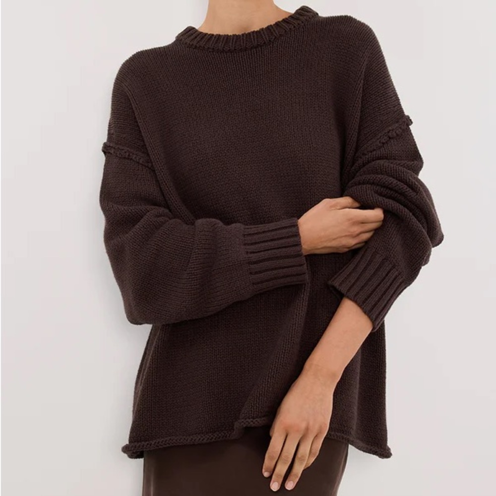 DISSH Dark Brown Crew Neck Sweater